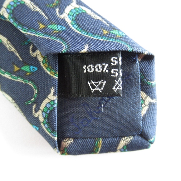 SOLD Salvatore Ferragamo Tie Alligator Crocodile - Picture 3 of 5